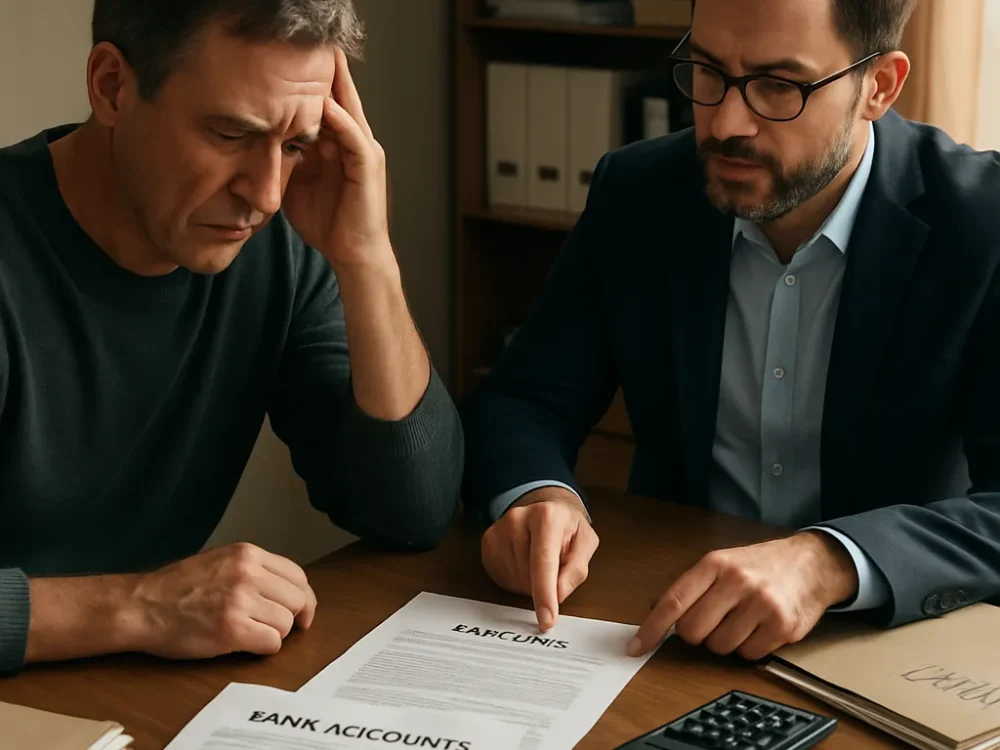 Reparto de cuentas bancarias tras divorcio en Pozuelo de Alarcón